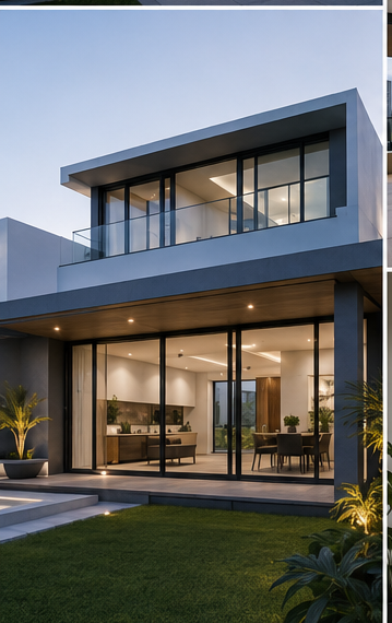 Mamparas Serie 80 en vivienda minimalista